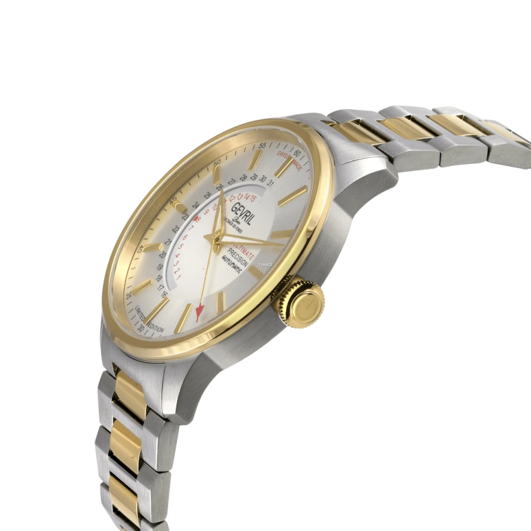 Gevril,Guggenheim 44mm,44mm,Stainless Steel,Silver,Automatic,Day,Sapphire,49207B