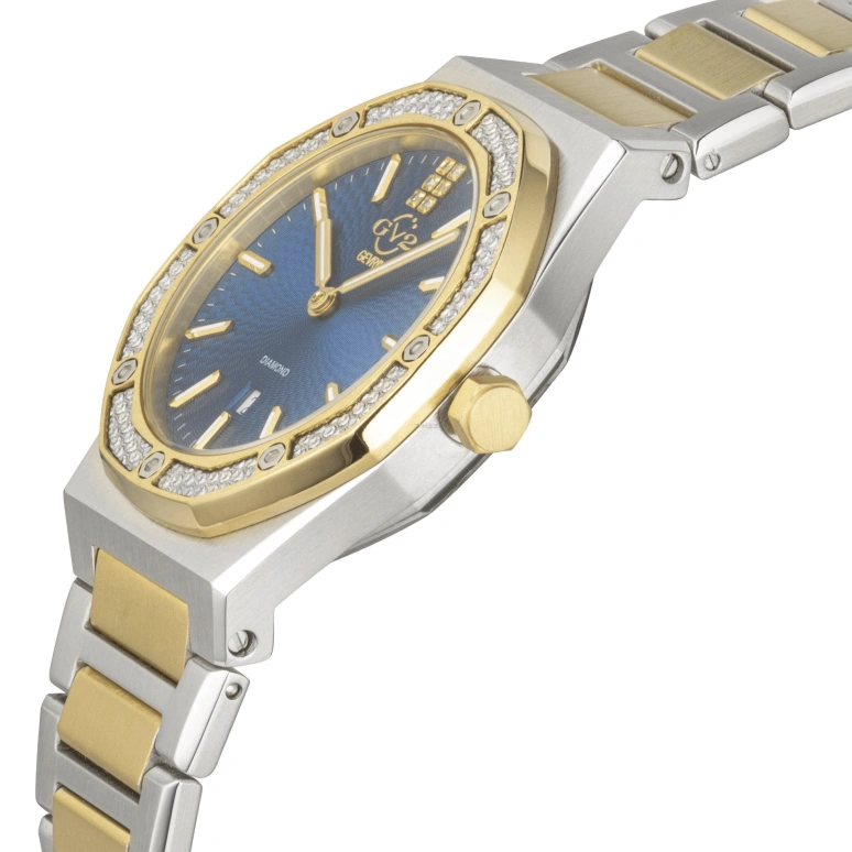 Gevril,Palmanova 33mm,33mm,Stainless Steel,Blue,Quartz,Day,Sapphire,12705