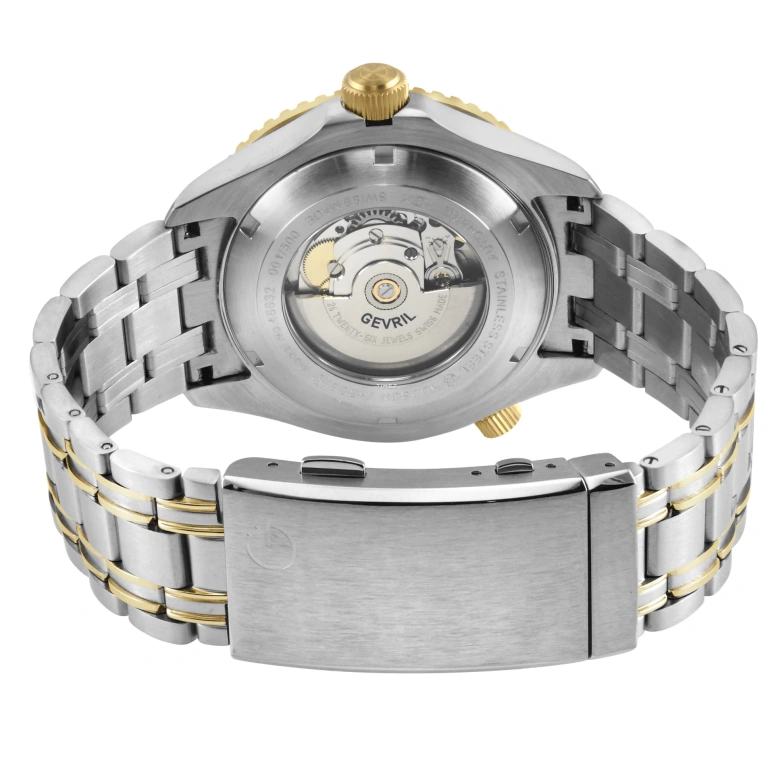Gevril,Hudson Yards 43mm,43mm,Stainless Steel,Black,Automatic,Date,Day,48832B