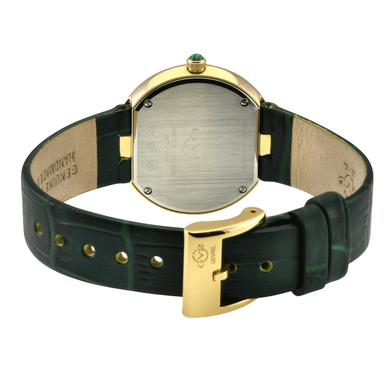 Gevril,Arezzo 33mm,33mm,Stainless Steel,Green,Quartz,Sapphire,Round,13302