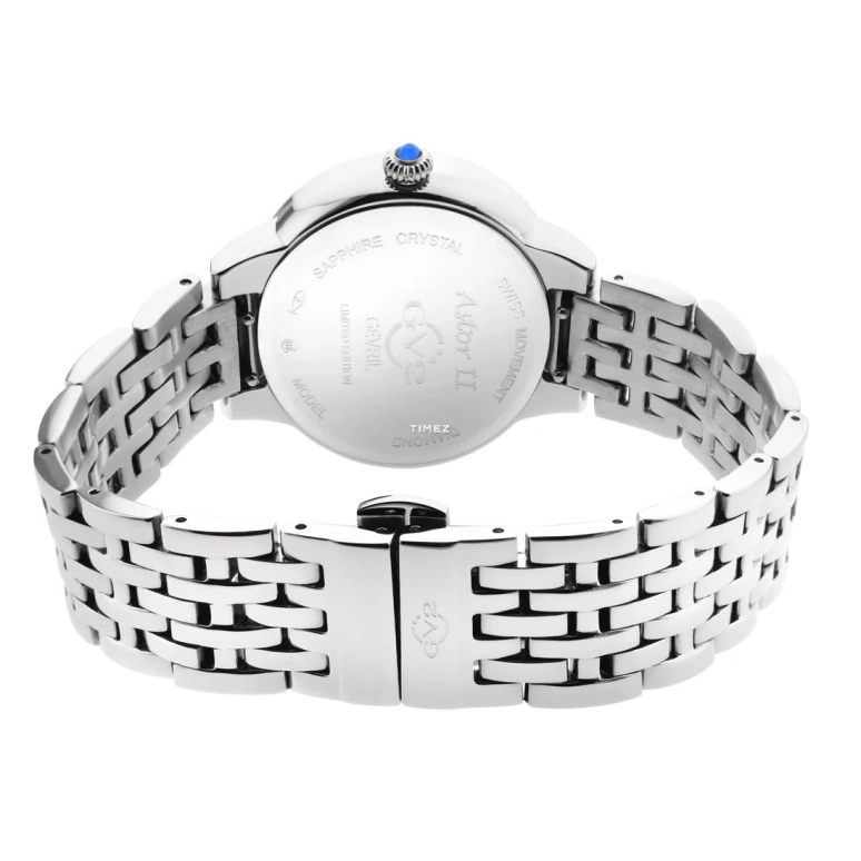 Gevril,Astor 38mm,38mm,Stainless Steel,White,Quartz,Sapphire,Crystal Glass,Round,9140
