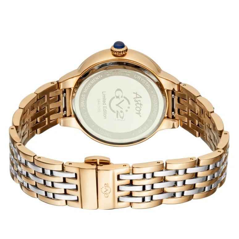 Gevril,Astor 40mm,40mm,Stainless Steel,White,Silver White,Quartz,Sapphire,Crystal Glass,Round,9105