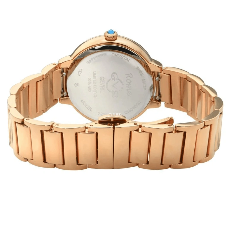 Gevril,Rome 36mm,36mm,Stainless Steel,White,Quartz,Sapphire,Round,12201B