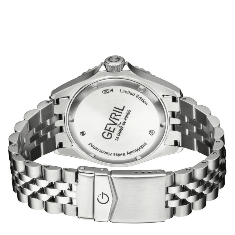 Gevril,Wall Street 43mm,43mm,Stainless Steel,Black,Automatic,Day,38hours,4850B