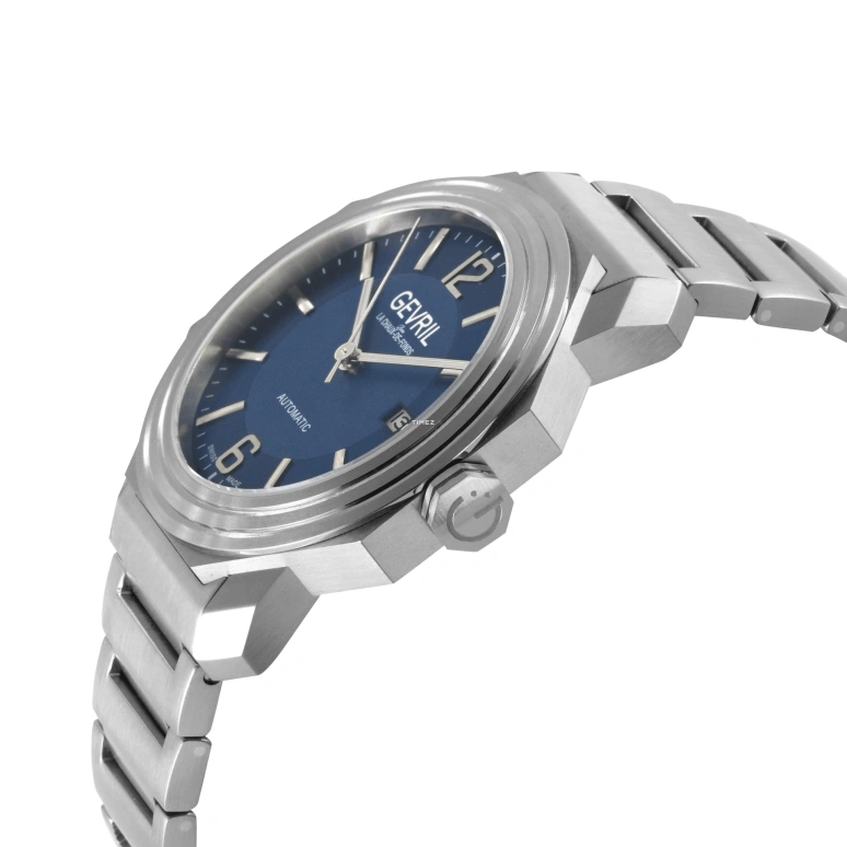 Gevril,Roosevelt 43mm,43mm,Titanium,Blue,Automatic,Day,Sapphire,46534B