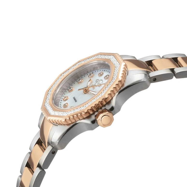 Gevril,Cortina 30mm,30mm,Stainless Steel,White,Quartz,Sapphire,Crystal Glass,Twelve edge,13503B