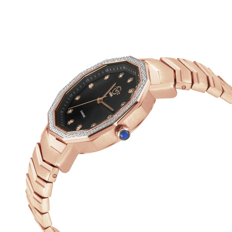 Gevril,Spello 36mm,36mm,Stainless Steel,Black,Quartz,Sapphire,Crystal Glass,Twelve edge,14518B