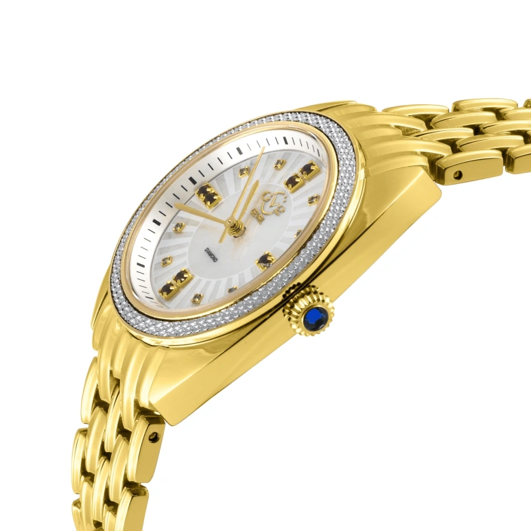 Gevril,Palermo 36mm,36mm,Stainless Steel,White,Quartz,Sapphire,Round,13102B