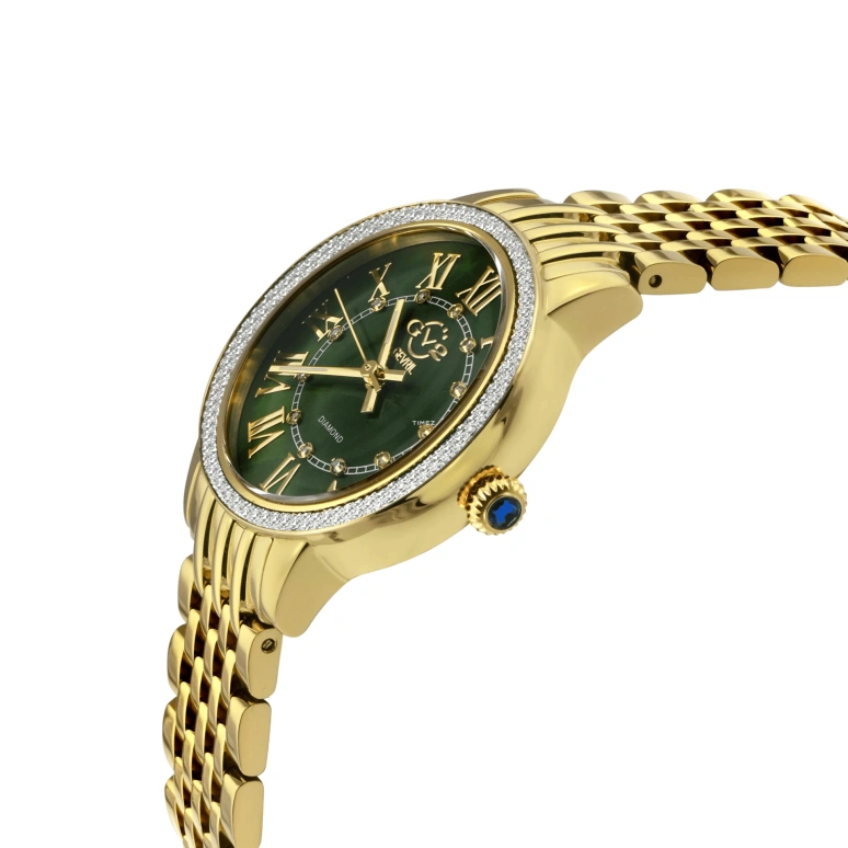 Gevril,Astor 34mm,34mm,Stainless Steel,Green,Quartz,Sapphire,Crystal Glass,Round,9154B