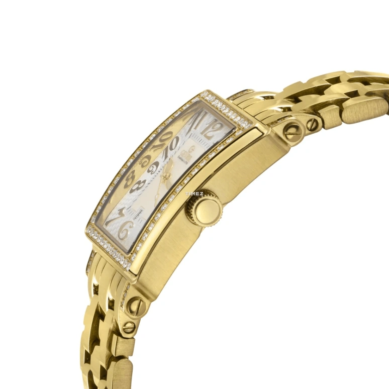 Gevril,Avenue of Americas 33x25mm,33x25mm,Stainless Steel,Pink,Quartz,Day,Sapphire,Crystal Glass,7444YLB
