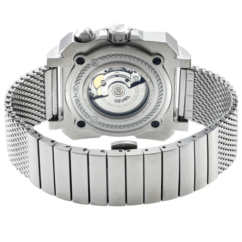 Gevril,XO Submarine 44mm,44mm,Stainless Steel,Green,Automatic,Day,Dule Time,4540B