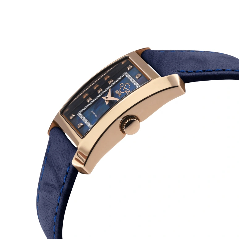 Gevril,Luino 29.50mm,29.50mm,Stainless Steel,Blue,Quartz,Sapphire,Rectangular,14605