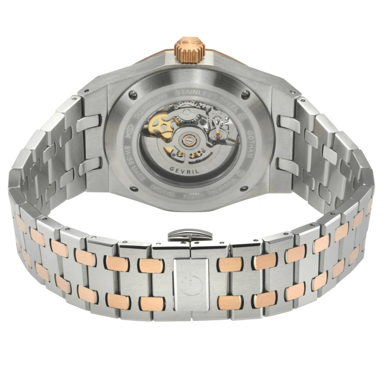 Gevril,Gotham 41mm,41mm,Stainless Steel,Black,Skeleton,Automatic,38hours,Sapphire,Crystal Glass,49421B