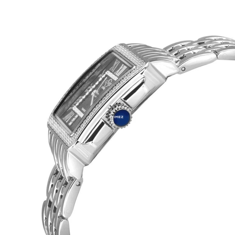 Gevril,Padova 27.50mm,27.50mm,Stainless Steel,Grey,Quartz,Sapphire,Rectangular,12301B