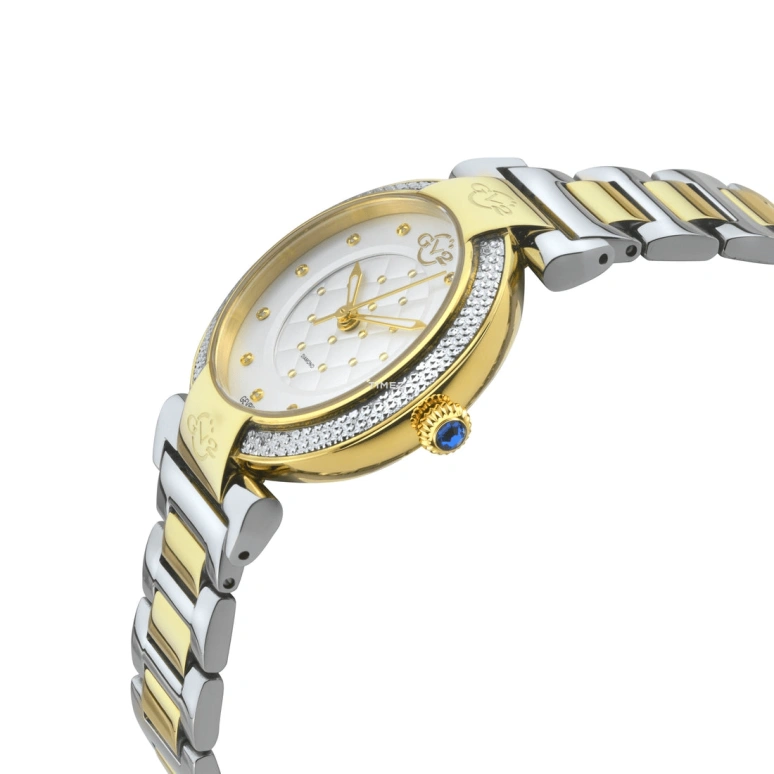 Gevril,Berletta 33mm,33mm,Stainless Steel,White,Quartz,Sapphire,Round,1545B