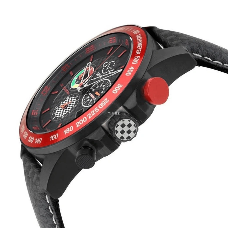 Gevril,Scuderia 45mm,45mm,Stainless Steel,Black,Quartz,Chronograph,Day,Dule Time,Alarm,Sapphire,Crystal Glass,Round,9925