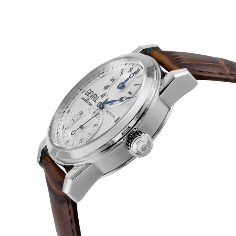Gevril,Gramercy 39mm,39mm,Stainless Steel,Silver,Automatic,Day,Sapphire,24011