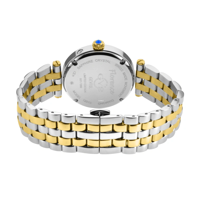 Gevril,Florence 36mm,36mm,Stainless Steel,White,Quartz,Moonphase,Date,Day,12515