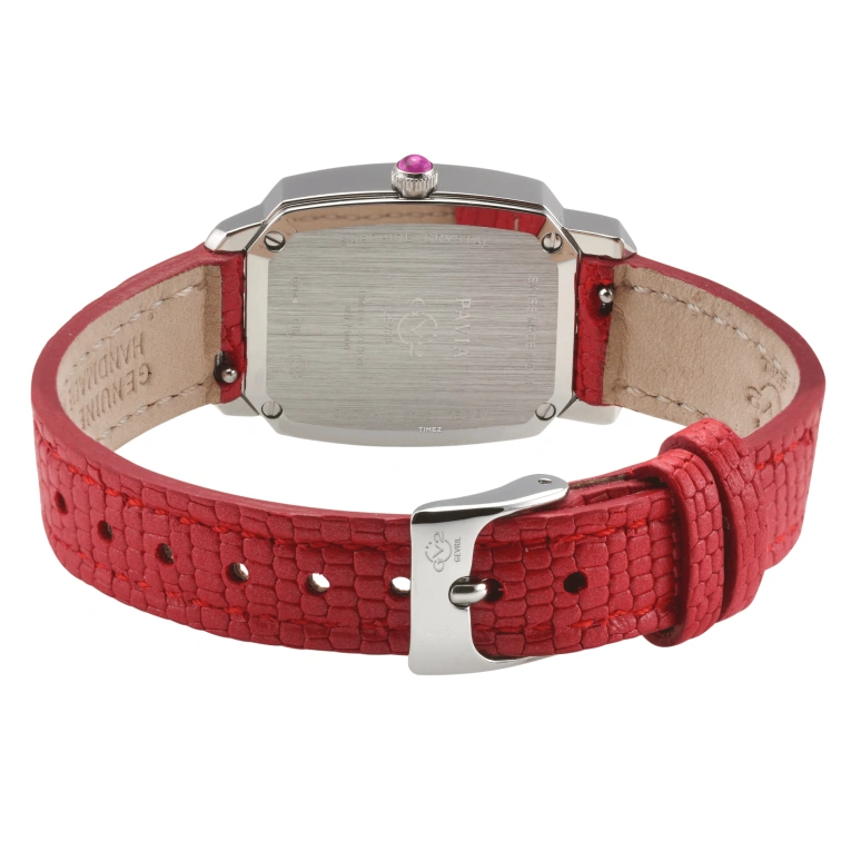 Gevril,Pavia 25mm,25mm,Stainless Steel,White,Quartz,Sapphire,Crystal Glass,Octagon,13405