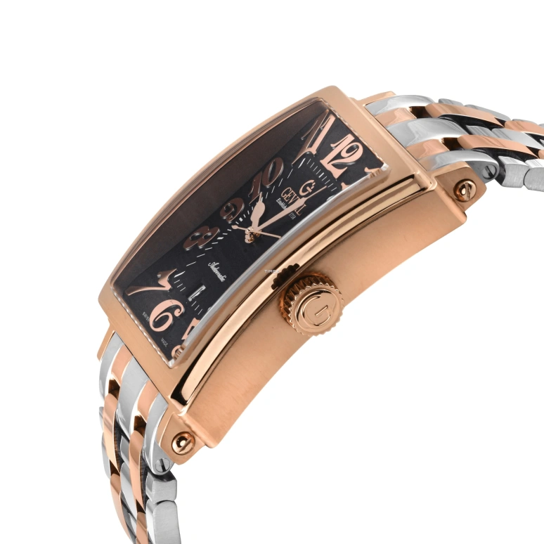 Gevril,Avenue of Americas 44mm,44mm,Stainless Steel,Black,Automatic,Day,38hours,15202B