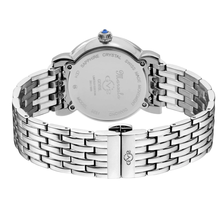 Gevril,Marsala 37mm,37mm,Stainless Steel,Black,Quartz,Sapphire,Crystal Glass,Round,9861B