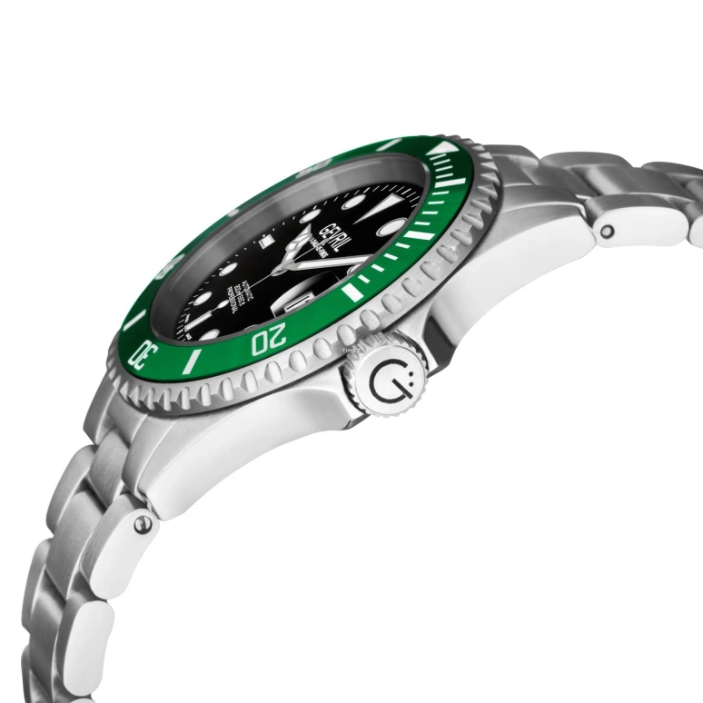 Gevril,Wall Street 43mm,43mm,Stainless Steel,Black,Automatic,Day,38hours,4852A