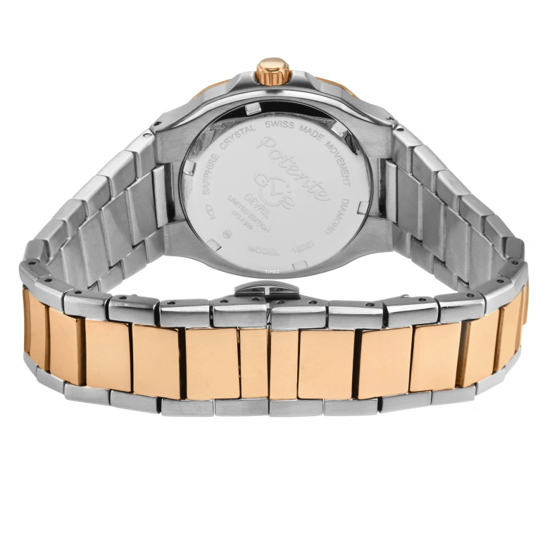 Gevril,Potente 33mm,33mm,Stainless Steel,Green,Quartz,Sapphire,Cushion,18207B