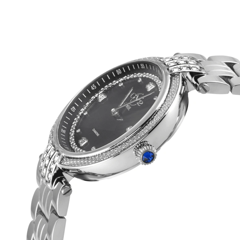 Gevril,Matera 36mm,36mm,Stainless Steel,Black,Quartz,Sapphire,Round,12800B