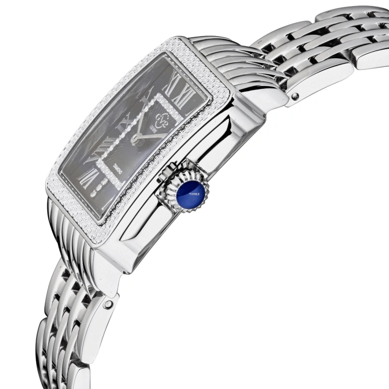 Gevril,Padova 28.50mm,28.50mm,Stainless Steel,Black,Quartz,Sapphire,Rectangular,12308B