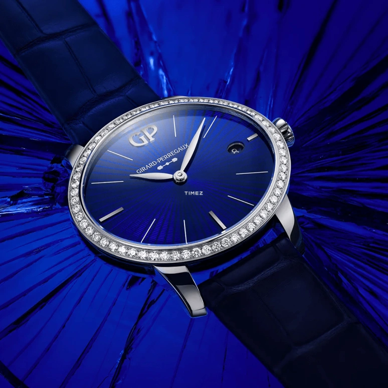 Girard-Perregaux,Cat's Eye 35.40x30.40mm,35.40x30.40mm,Stainless Steel,Blue,Automatic,Day,46hours,80484D11A432,80484D11A432-BK4A