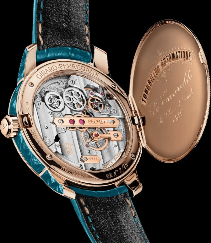 Girard-Perregaux,Bridges 43mm,43mm,Rose Gold,Blue,Automatic,Tourbillon,Sapphire,Crystal Glass,99274,99274-52-3131-5CC