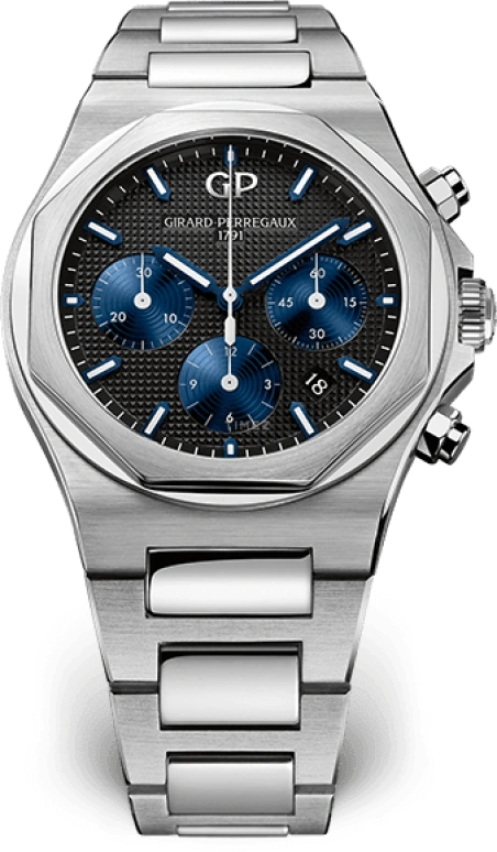 Girard-Perregaux,Laureato 42mm,42mm,Stainless Steel,Black,Automatic,Chronograph,Day,81020,81020-11-631-11A