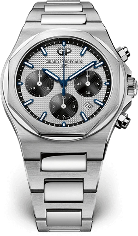 Girard-Perregaux,Laureato 42mm,42mm,Stainless Steel,Silver,Automatic,Chronograph,Day,81020,81020-11-131-11A