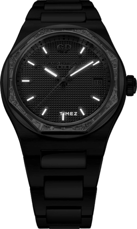 Girard-Perregaux,Laureato 38mm,38mm,Stainless Steel,White Gold,Silver,Automatic,Day,46hours,81005,81005-58S3463-1CM