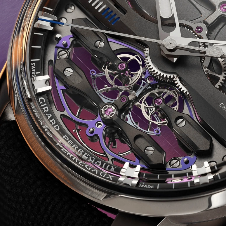 Girard-Perregaux,Other 45mm,45mm,Titanium,Skeleton,Handwound,Power Reserve Indicator,Tourbillon,93510,93510-21-1930-5CX