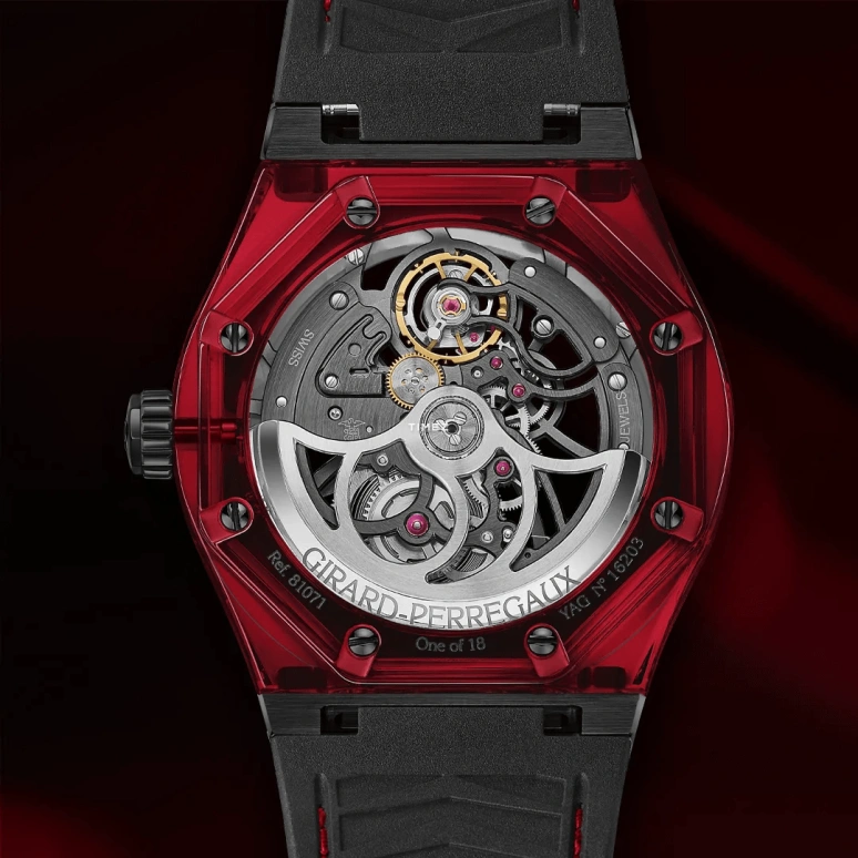 Girard-Perregaux,Laureato 44mm,44mm,Titanium,Skeleton,Automatic,Tourbillon,54hours,81071,81071-44-3115-1CX