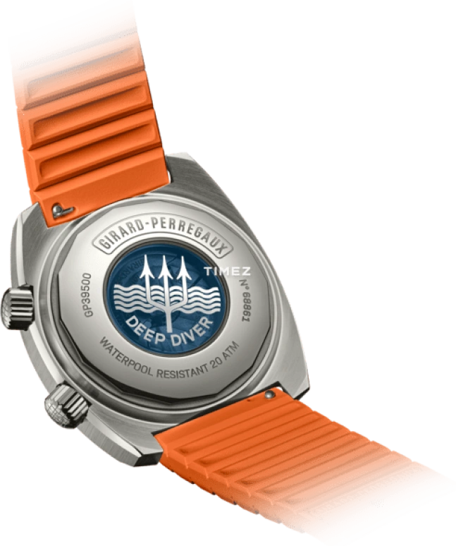 Girard-Perregaux,Deep Diver 40.30x38mm,40.30x38mm,Titanium,Orange,Blue,Automatic,Day,46hours,39500,39500-21-3266-6CX
