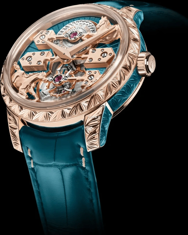 Girard-Perregaux,Bridges 43mm,43mm,Rose Gold,Blue,Automatic,Tourbillon,Sapphire,Crystal Glass,99274,99274-52-3131-5CC