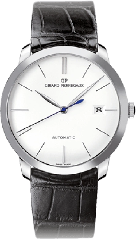 Girard-Perregaux,1966 38mm,38mm,White Gold,Silver,Automatic,Day,46hours,49525,49525-53-131-BK6A