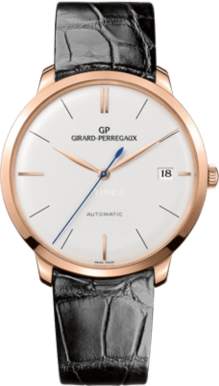Girard-Perregaux,1966 41mm,41mm,Pink Gold,Silver,Automatic,Day,54hours,49527,49527-52-131-BK6A