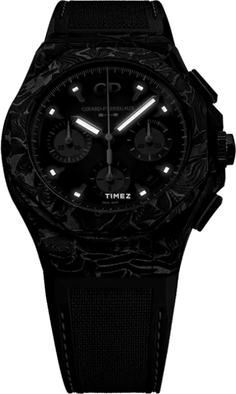 Girard-Perregaux,Laureato 44mm,44mm,Carbon,Titanium,Grey,Gradient,Automatic,Chronograph,Day,81060,81060-41-3222-1CX