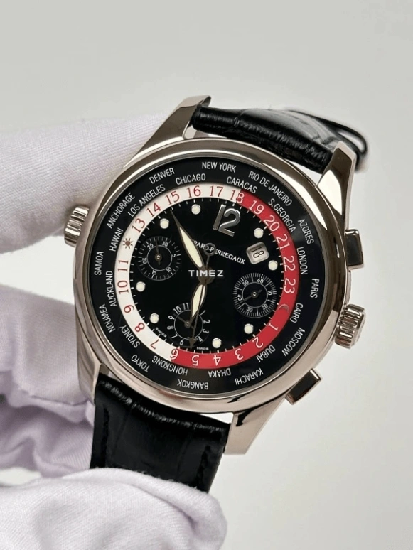 Girard-Perregaux,Heritage 44mm,44mm,White Gold,Black,Automatic,Chronograph,Day,World Time,Day / Night Indication,46hours,In-house Caliber,49800,49800-53-651-BA6A