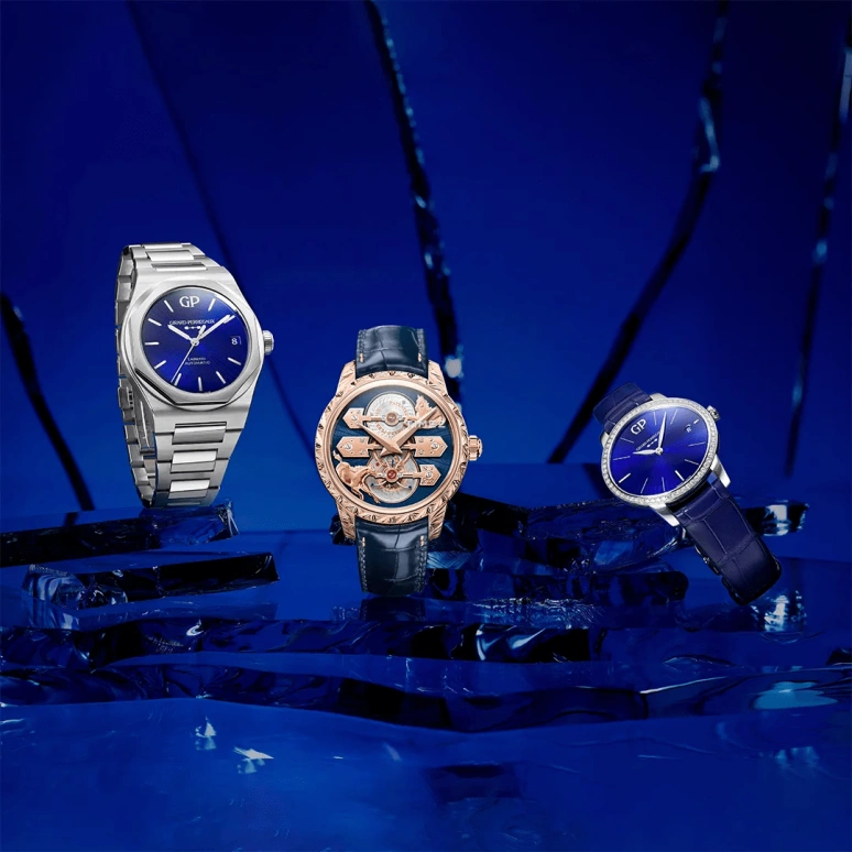 Girard-Perregaux,Bridges 43mm,43mm,Rose Gold,Blue,Rose Gold,Automatic,Tourbillon,Sapphire,Crystal Glass,99274,99274-52-000-BA6A