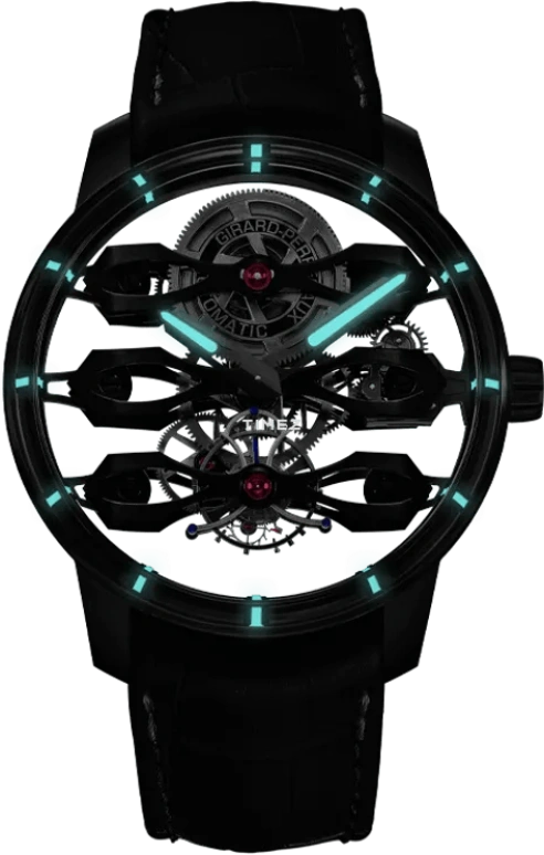 Girard-Perregaux,Bridges 44mm,44mm,Titanium,Skeleton,Automatic,Tourbillon,60hours,99296,99296-21-001-BA6A