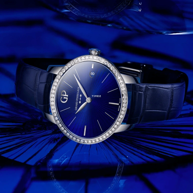 Girard-Perregaux,Cat's Eye 35.40x30.40mm,35.40x30.40mm,Stainless Steel,Blue,Automatic,Day,46hours,80484D11A432,80484D11A432-BK4A
