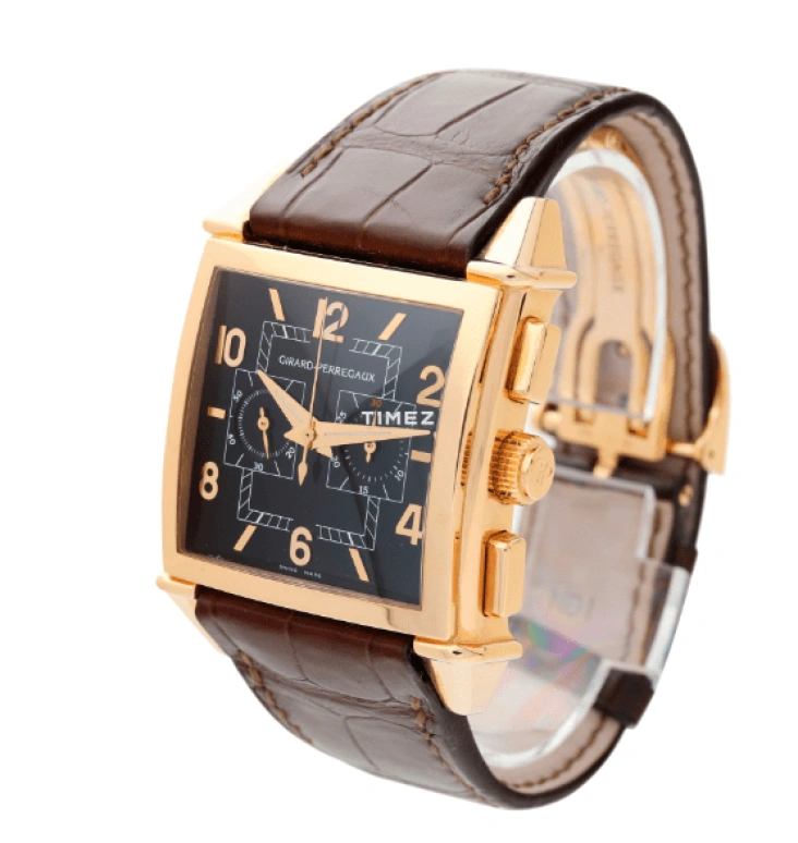 Girard-Perregaux,Vintage 1945 32x34.20mm,32x34.20mm,Rose Gold,Black,Automatic,Chronograph,36hours,25820,25820-52-651-BA6A