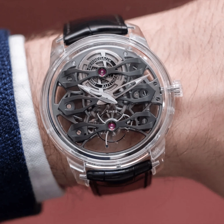 Girard-Perregaux,Bridges 46mm,46mm,Sapphire,Crystal,Skeleton,Automatic,Tourbillon,Sapphire,Crystal Glass,99295,99295-43-000-BA6A
