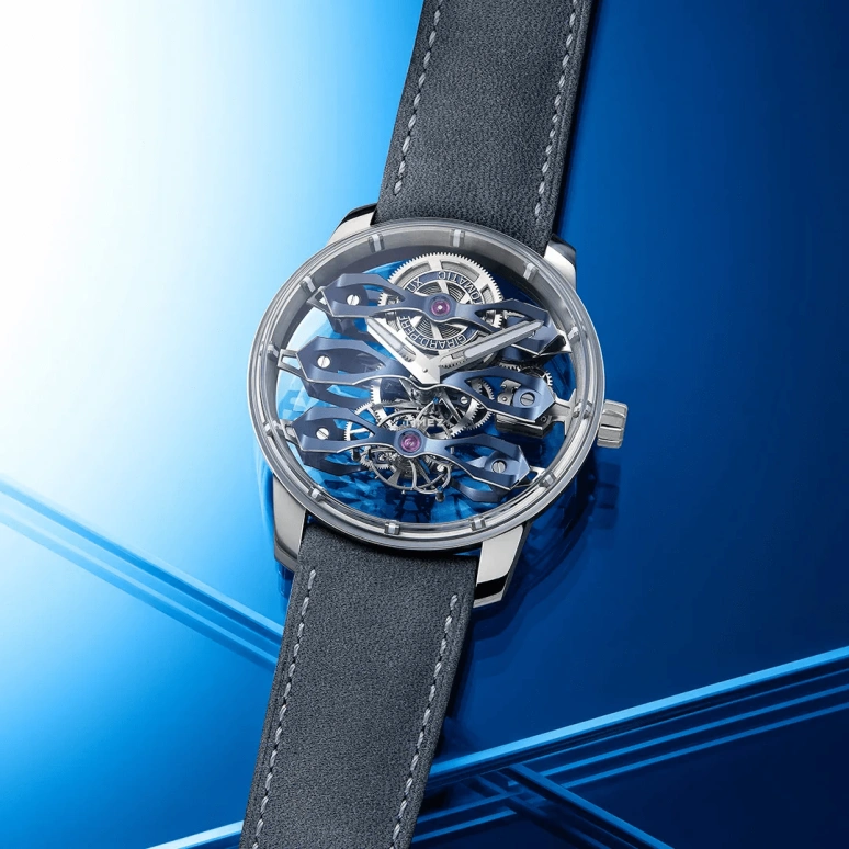 Girard-Perregaux,Bridges 44mm,44mm,Titanium,Skeleton,Automatic,Tourbillon,Sapphire,Crystal Glass,99296,99296-21-3128-5GX