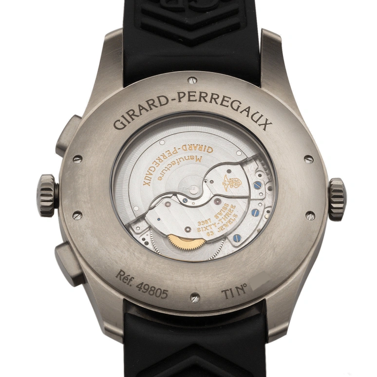 Girard-Perregaux,Heritage 43mm,43mm,Titanium Gold,Black,Automatic,Chronograph,Day,World Time,Day / Night Indication,46hours,In-house Caliber,49805,49805-21-651-FK6A