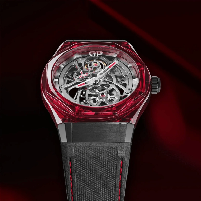 Girard-Perregaux,Laureato 44mm,44mm,Titanium,Skeleton,Automatic,Tourbillon,54hours,81071,81071-44-3115-1CX